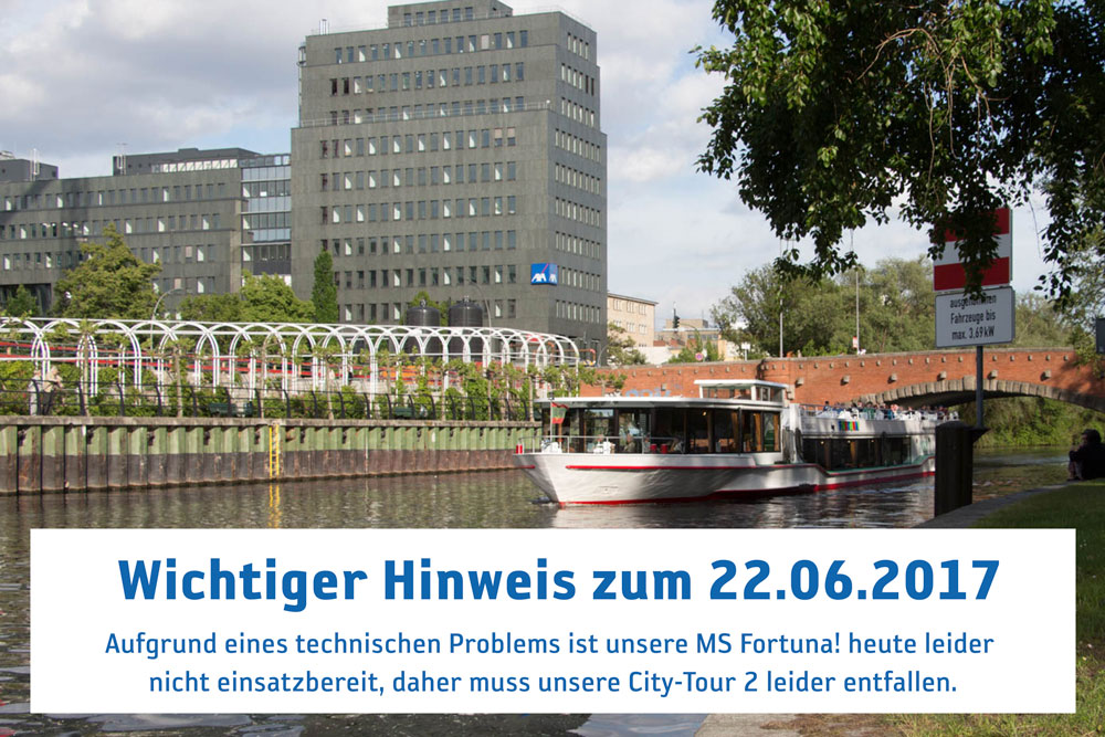 unsere MS Fortuna! heute leider nicht einsatzbereit