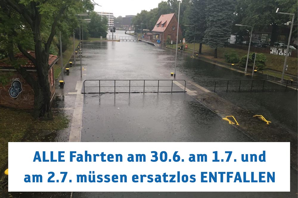 Hochwasser auf der Spree