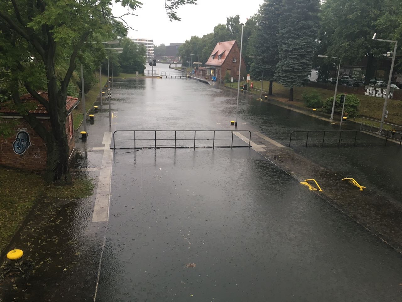 Hochwasser auf der Spree